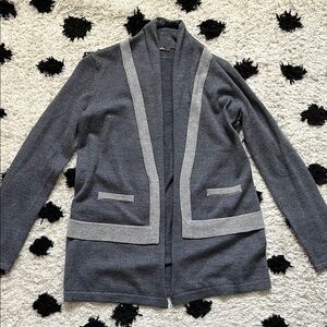 J. McLaughlin size small Charcoal Knit Cardigan no button open front